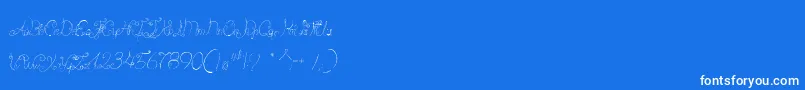 CastleOctopus-fontti – valkoiset fontit sinisellä taustalla