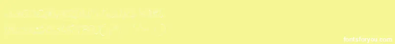 Fonte CastleOctopus – fontes brancas em um fundo amarelo