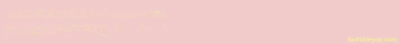 フォントCastleOctopus – 黄色のフォント、ピンクの背景