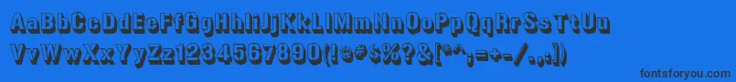 Gunplay3 Font – Black Fonts on Blue Background