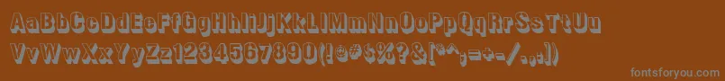 フォントGunplay3 – 茶色の背景に灰色の文字