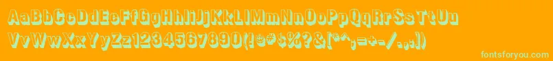 Gunplay3 Font – Green Fonts on Orange Background