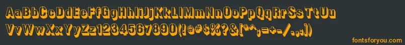 Gunplay3 Font – Orange Fonts on Black Background