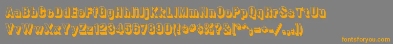 Gunplay3 Font – Orange Fonts on Gray Background