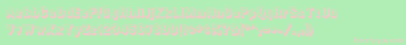 Gunplay3 Font – Pink Fonts on Green Background