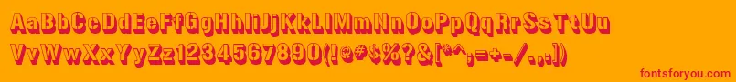 Gunplay3 Font – Red Fonts on Orange Background