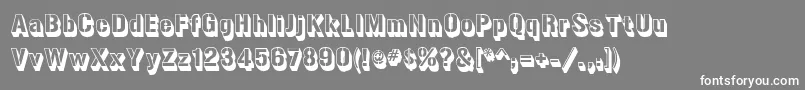 Gunplay3-Schriftart – Weiße Schriften auf grauem Hintergrund