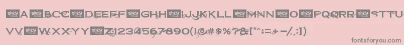 Шрифт Dirt2CopperboltDemo – серые шрифты на розовом фоне