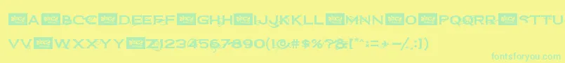 Dirt2CopperboltDemo Font – Green Fonts on Yellow Background