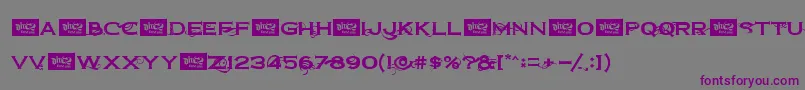 Шрифт Dirt2CopperboltDemo – фиолетовые шрифты на сером фоне
