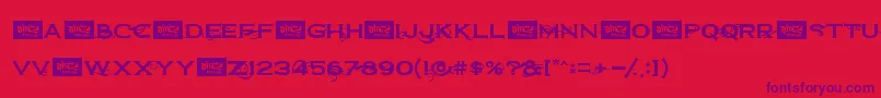 Dirt2CopperboltDemo Font – Purple Fonts on Red Background