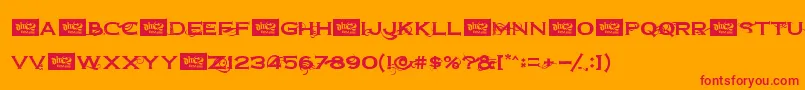 Dirt2CopperboltDemo Font – Red Fonts on Orange Background