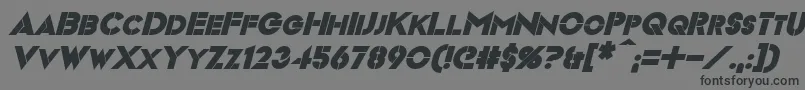 VideopacBoldItalic Font – Black Fonts on Gray Background