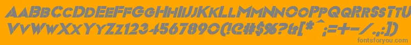 VideopacBoldItalic Font – Gray Fonts on Orange Background