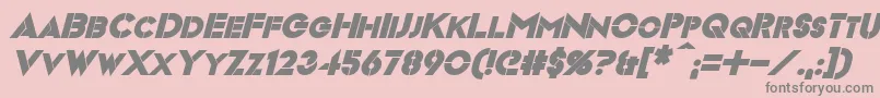 VideopacBoldItalic Font – Gray Fonts on Pink Background