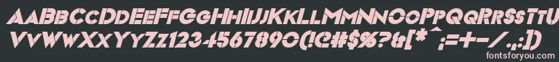 VideopacBoldItalic Font – Pink Fonts on Black Background