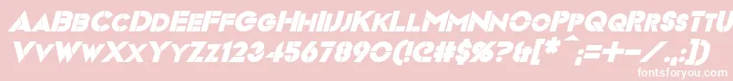 VideopacBoldItalic Font – White Fonts on Pink Background