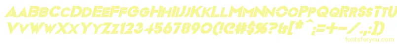 VideopacBoldItalic Font – Yellow Fonts on White Background