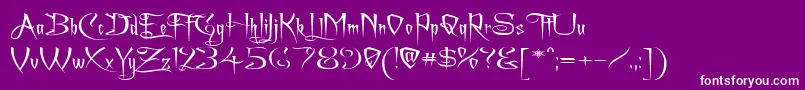 Achafexp Font – White Fonts on Purple Background