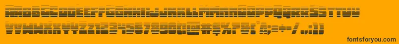 Opusmundigrad-Schriftart – Schwarze Schriften auf orangefarbenem Hintergrund