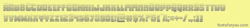Opusmundigrad Font – Gray Fonts on Yellow Background