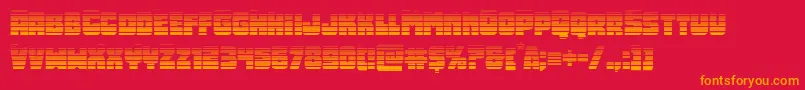 Opusmundigrad Font – Orange Fonts on Red Background