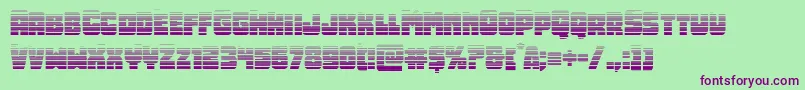 Opusmundigrad Font – Purple Fonts on Green Background