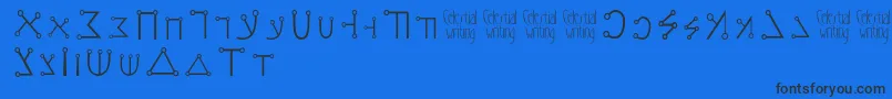 Celestialwriting Font – Black Fonts on Blue Background