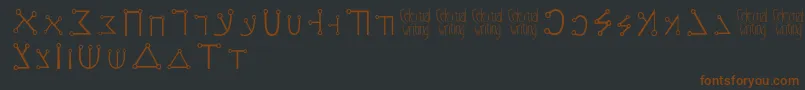 Шрифт Celestialwriting – коричневые шрифты на чёрном фоне