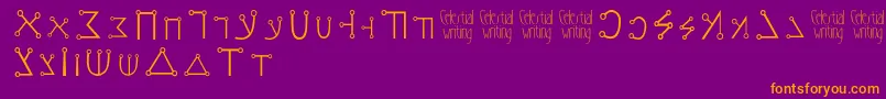 fuente Celestialwriting – Fuentes Naranjas Sobre Fondo Morado