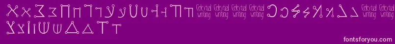 Шрифт Celestialwriting – розовые шрифты на фиолетовом фоне