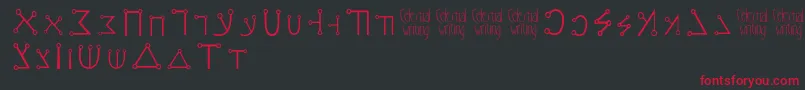 Celestialwriting Font – Red Fonts on Black Background