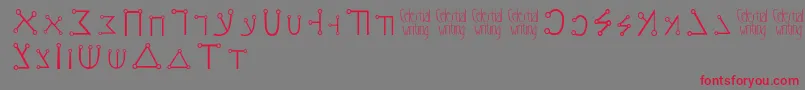 Celestialwriting Font – Red Fonts on Gray Background