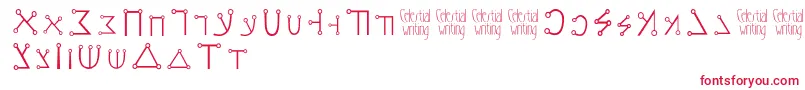 フォントCelestialwriting – 赤い文字