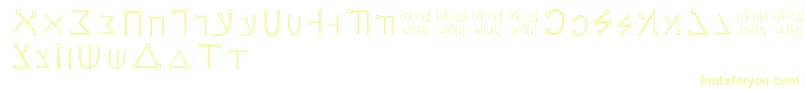 Celestialwriting-Schriftart – Gelbe Schriften