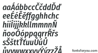 FirasanscondensedMediumitalic font – czech Fonts