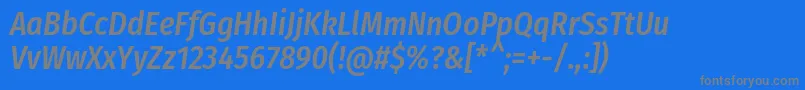 Шрифт FirasanscondensedMediumitalic – серые шрифты на синем фоне