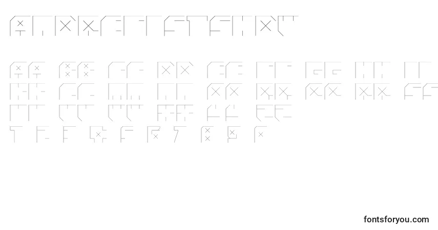 Czcionka AndreFistShdw – alfabet, cyfry, specjalne znaki