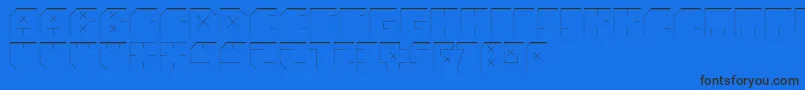 AndreFistShdw Font – Black Fonts on Blue Background