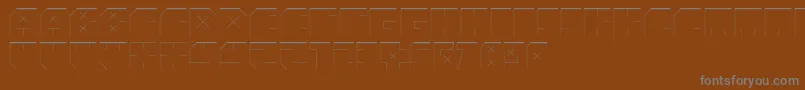 フォントAndreFistShdw – 茶色の背景に灰色の文字