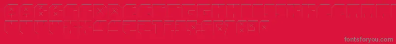 フォントAndreFistShdw – 赤い背景に灰色の文字