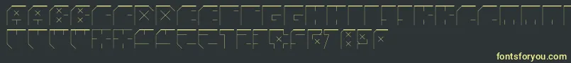 Czcionka AndreFistShdw – żółte czcionki na czarnym tle