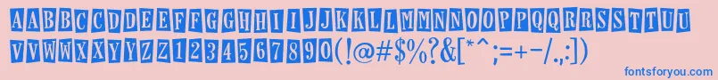 Horseshoeslemonade Font – Blue Fonts on Pink Background