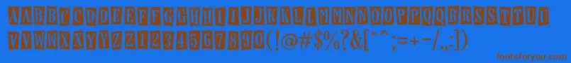 Horseshoeslemonade Font – Brown Fonts on Blue Background