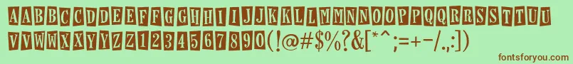 Horseshoeslemonade Font – Brown Fonts on Green Background