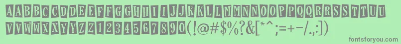 Horseshoeslemonade Font – Gray Fonts on Green Background