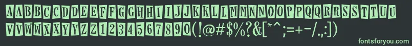 Horseshoeslemonade Font – Green Fonts on Black Background