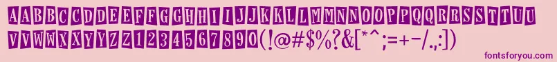 Horseshoeslemonade Font – Purple Fonts on Pink Background