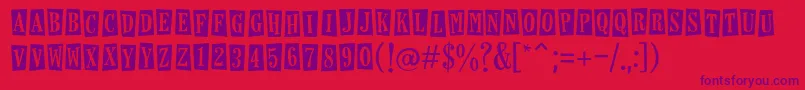 Horseshoeslemonade Font – Purple Fonts on Red Background