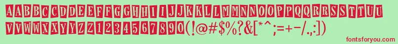 Horseshoeslemonade Font – Red Fonts on Green Background